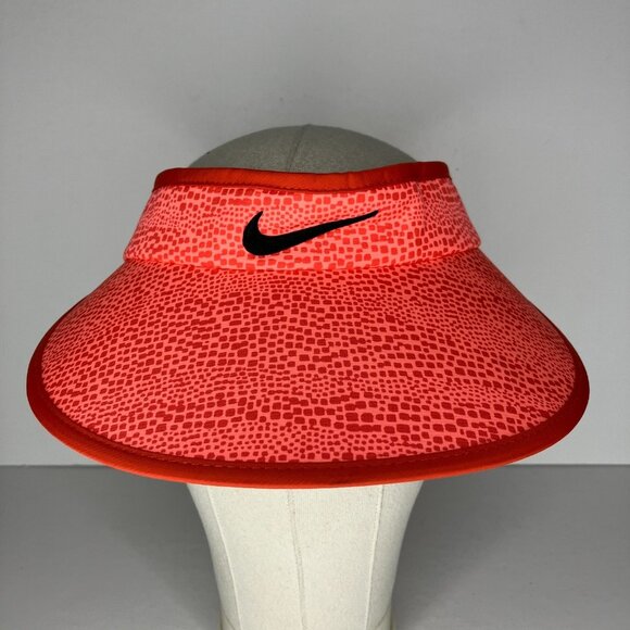 Nike Women's Big Bill Zebra Visor Hat Pink Red Golf - Picture 1 of 7